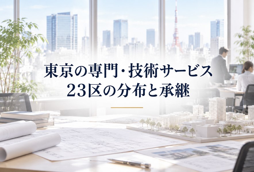東京の学術研究・専門技術サービス業｜23区の分布と承継