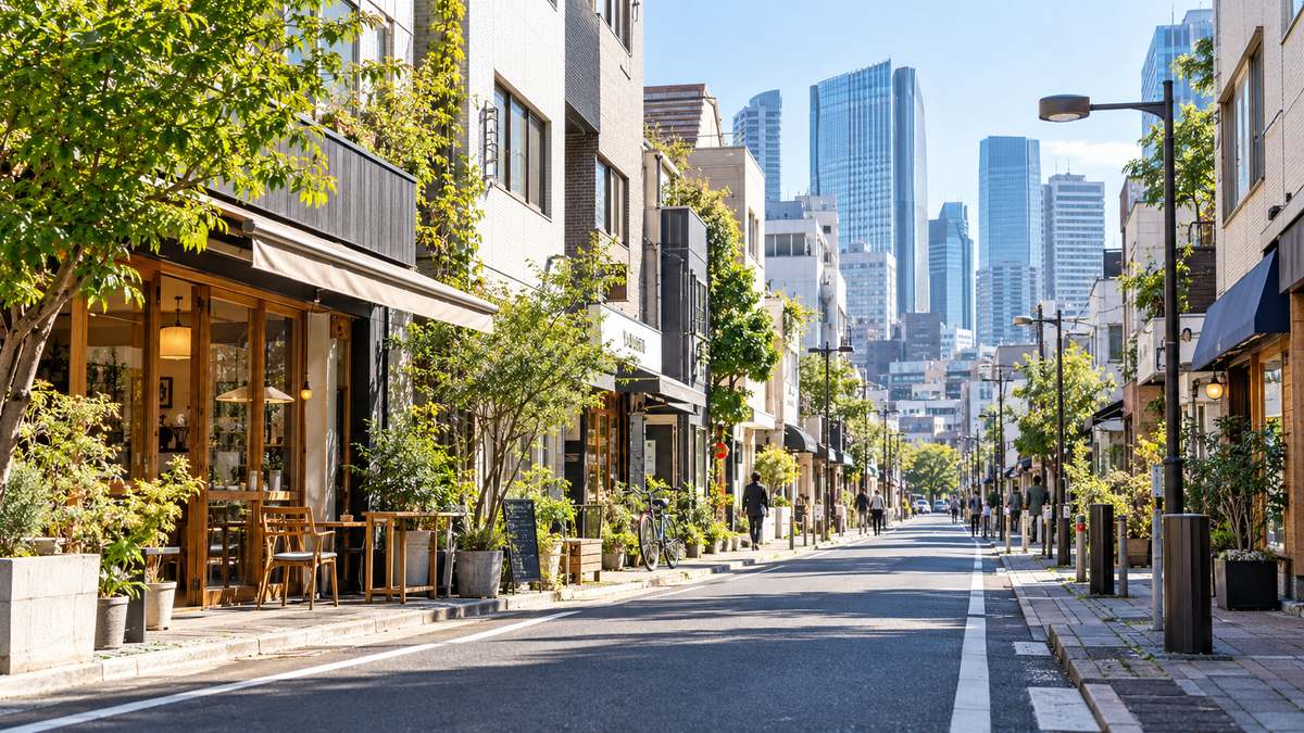 東京の商業地域と街並み